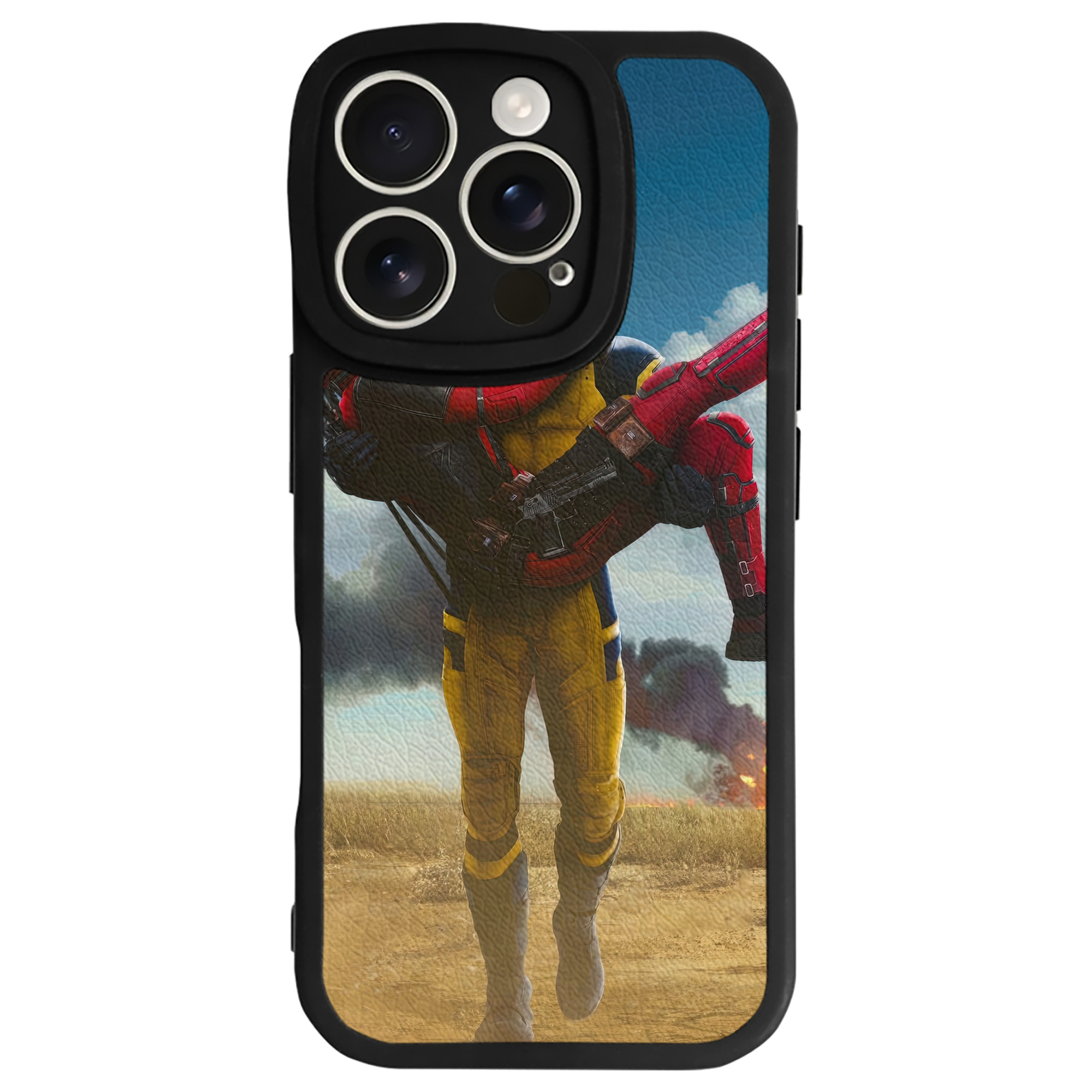 （画像用） Deadpool デッドプール 【iPhone 16シリーズ対応】シリコンスマホケース（レザー調） 材質：シリコン
